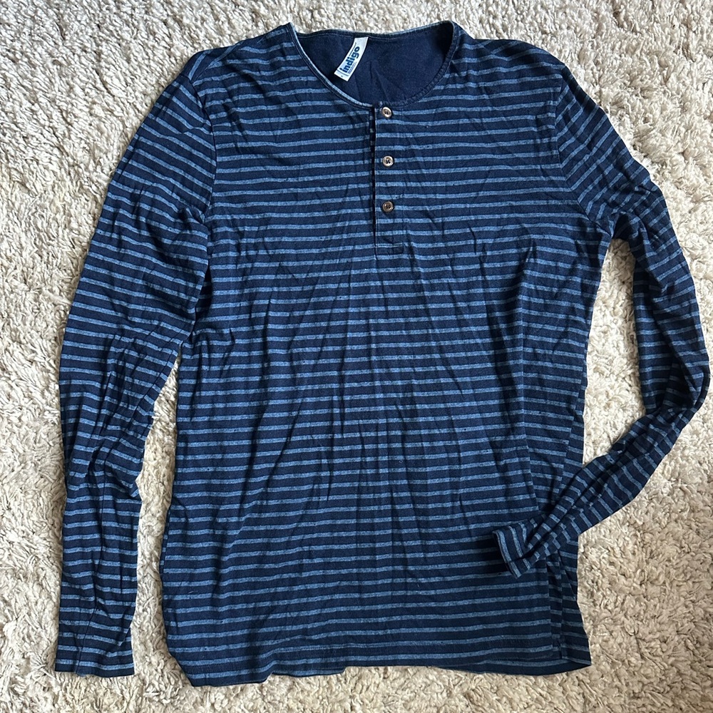 american apparel striped henley shirt